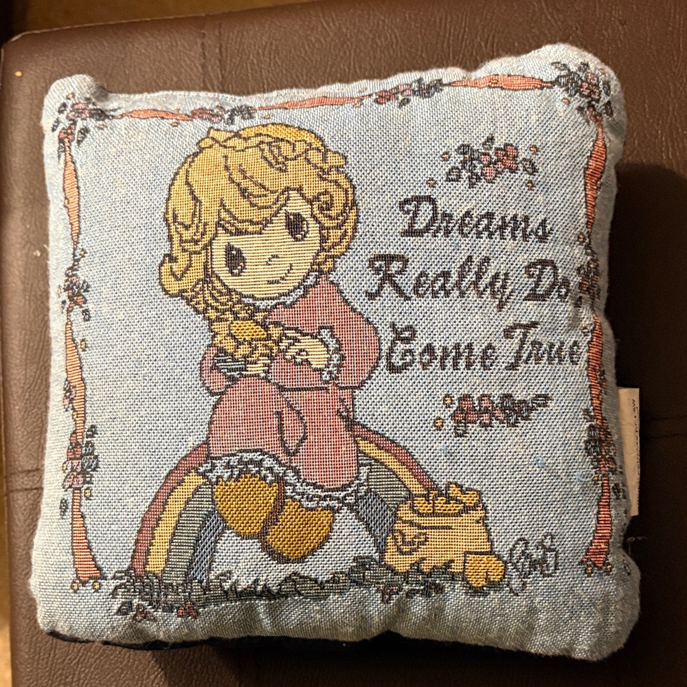 Precious Moments Decorative Pillow with Embroidered Design